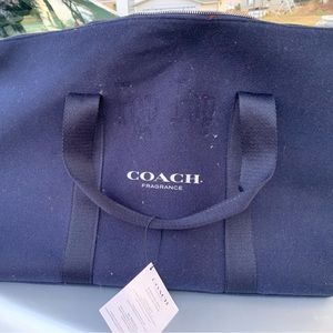 Large navy blue Coach tote bag